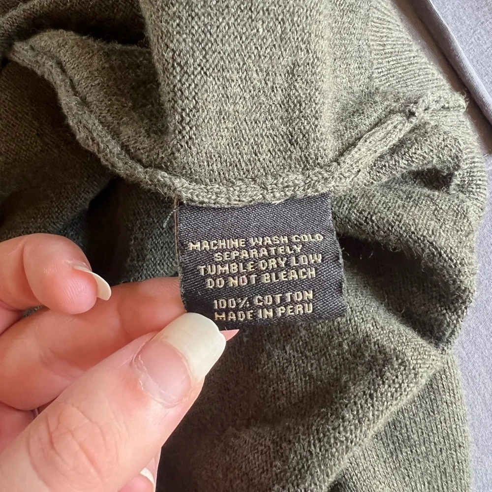Southern Point Co Men’s Dark Green Embroidered Soft Quarter Zip Size 2XL